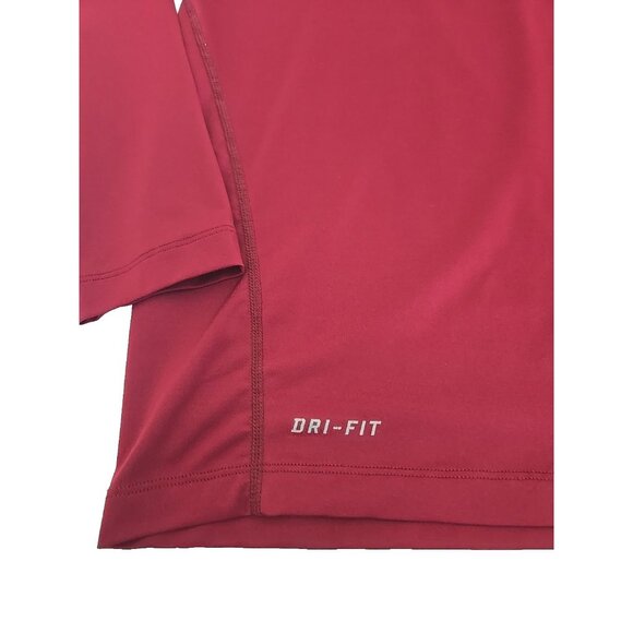 Nike Pro Combat Dri-FIT Compression Shirt Burgundy Red Long Sleeve Base Layer XL - Picture 3 of 13